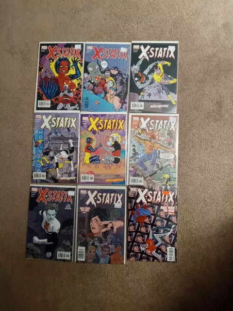 Xstatix Marvel Comics Lot # 3 5 6 7 8 11 12 13 14 X-Statix 2002 Direct Edition