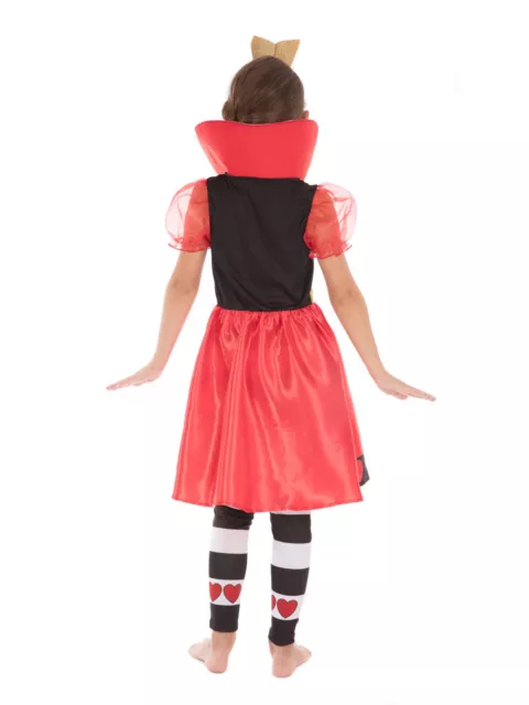 Queen Of Hearts Costume Dress Fairytale Royal Kids Fancy Dress Book Week Outfit