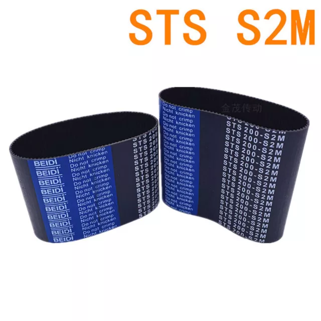STS S2M Timing Belts Pitch 2mm Close Loop Rubber Synchronous Belt Width 6/10mm