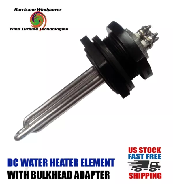 Submersible DC Water Heating Element with Adjustable Thermostat
