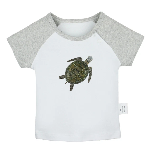 Little Baby Cute Tshirts Newborn Baby T-shirts Infant Animal Turtle Graphic Tees