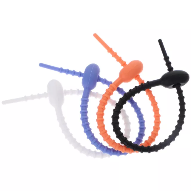 24 PCS SILICONE Self-locking Tie Ties Fastener Cable $11.65 - PicClick