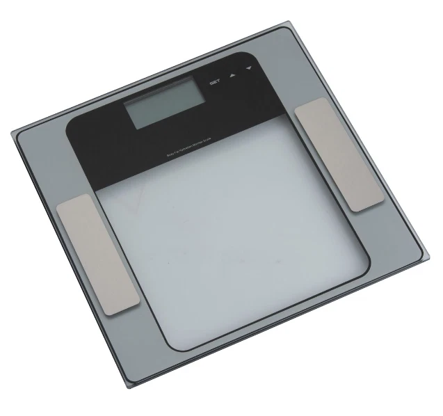 Balanza de grasa corporal, báscula corporal con indicador de porcentaje de agua, vidrio, báscula de radio