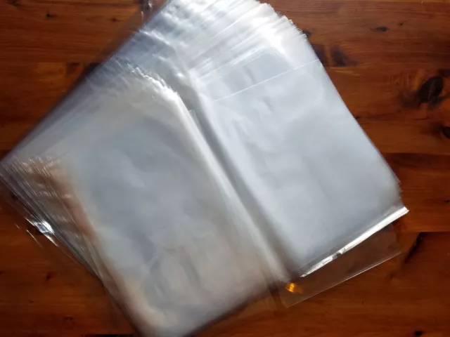 100 - 12x15 Clear Poly Plastic Bags Packaging Shipping Lay-flat Baggie 1 Mil FDA