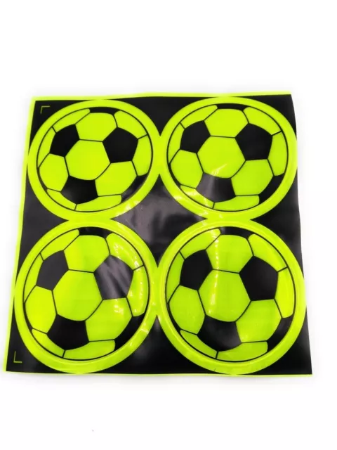 20 Fußballsticker reflektierend Aufkleber 6,5 cm groß Mitgebsel Tombola Fußball