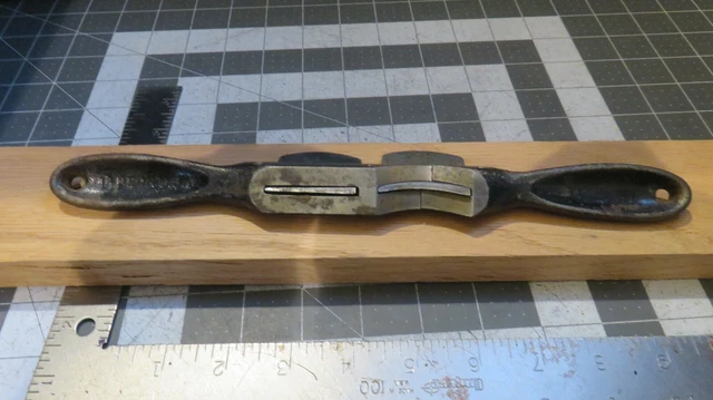 Vintage Stanley No. 60 Double Cutter Spoke Shave- 1 Concave & 1 Flat Blade 2