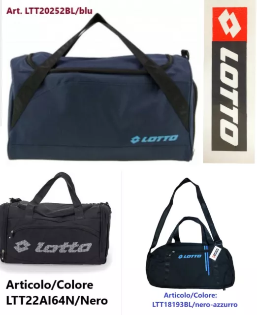 BORSONE-borsa-LOTTO-Uomo-Donna-sport palestra- viaggio-TASCA LATERALE-TRACOLLA