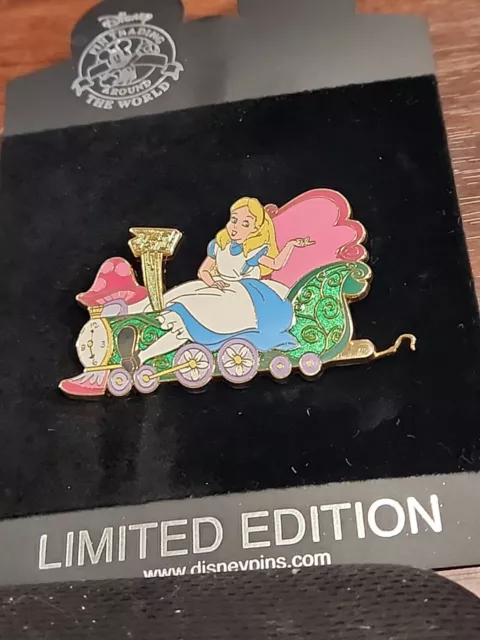 Disney Pin 75504 DS Alice in Wonderland Train Engine Car Original Card LE 125