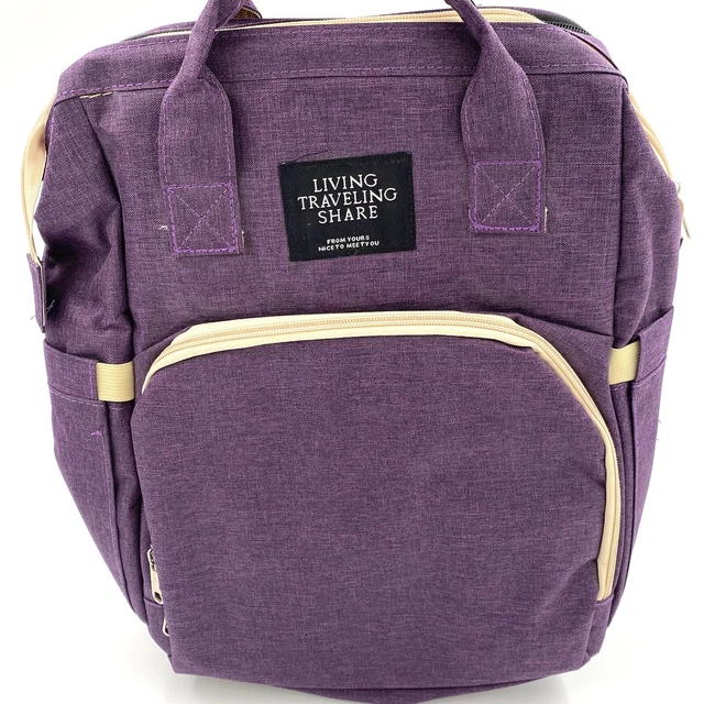 Living Traveling Share Multifunctional Diaper Bag -Purple 2