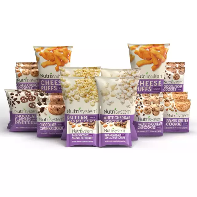 NUTRISYSTEM WEIGHT LOSS Sweet and Salty Snack Bite Bundle Variety Pack ...