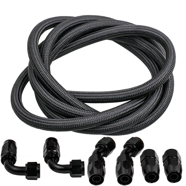 *NEU*AN10 Nylon Stahl geflochtene Ölkraftstoff Linie Adapter KRAFTSTOFFLEITUNG