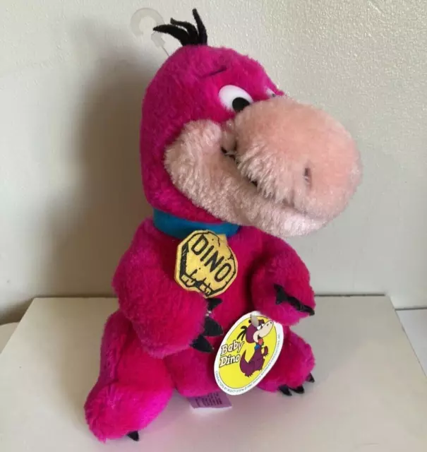 Vintage Baby Dino Plush Flintstones Hanna Barbera Dinosaur Pink with Tag