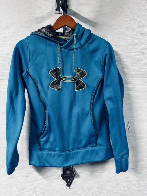 Under Armour Camo And Blue Pullover Hoodie Size Medium