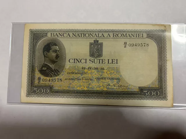 Banconota Romania 1936 Originale Rara