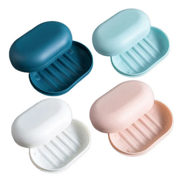 Con coperchio Viaggio Porta sapone Portasapone Contenitore da bagno Portapiatti