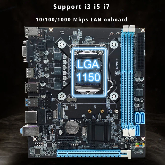 H81 MOTHERBOARD 16GB I/O Interface Micro-ATX LGA1150 Support SATA 3.0 2 ...