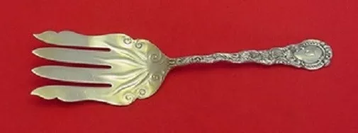 Louis XV by Durgin Sterling Silver Fish Serving Fork Goldwashed 8 3/8"