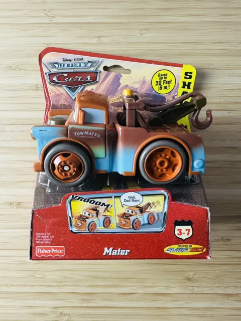 Disney Pixar CARS Shake ‘N’ Go Tow MATER Mattel Works NEW BOXED