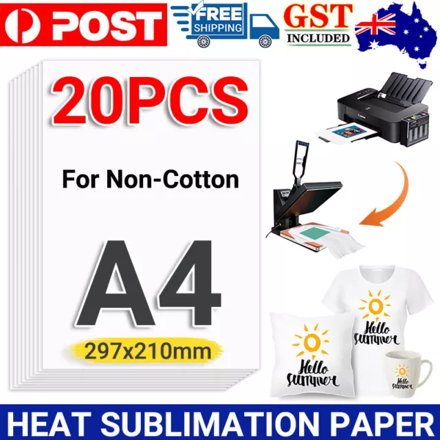 20pcs/lot) Iron on Inkjet Heat Transfer Printing Paper A4 Inkjet