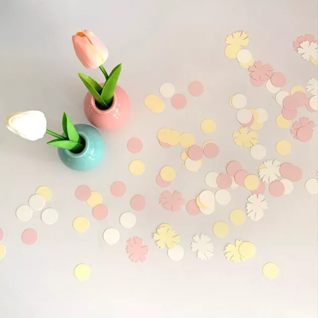100Pcs/Pack Colorful Confetti Pink Dots Flower Throw Party Decoration Fill-wa
