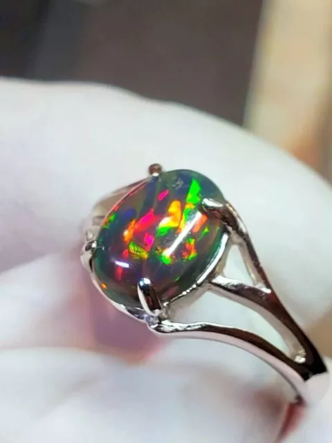 4ct Natürlich Opal Ring Echt Original Ring, Schmuck Geschenk für Sie