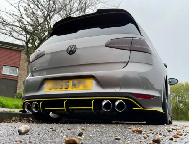 3.8" Silver Exhaust Tips for Golf R MK7 - Push Fit! No Cutting or Welding!