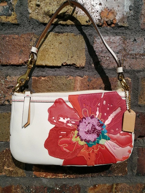 Mini bag Model No. 9291   Leather   Suede Flower Motif COACH  Very Good 610