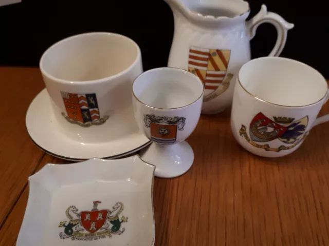 Job Lot Crested China 5 Pieces