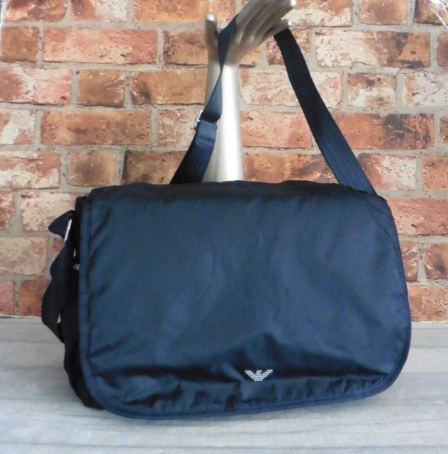 Armani baby changing bag navy blue long shoulder strap