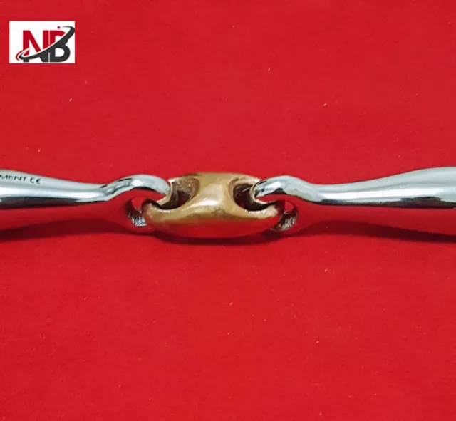 Loose Ring Snaffle Bit Horse With Double Joint 5" 2