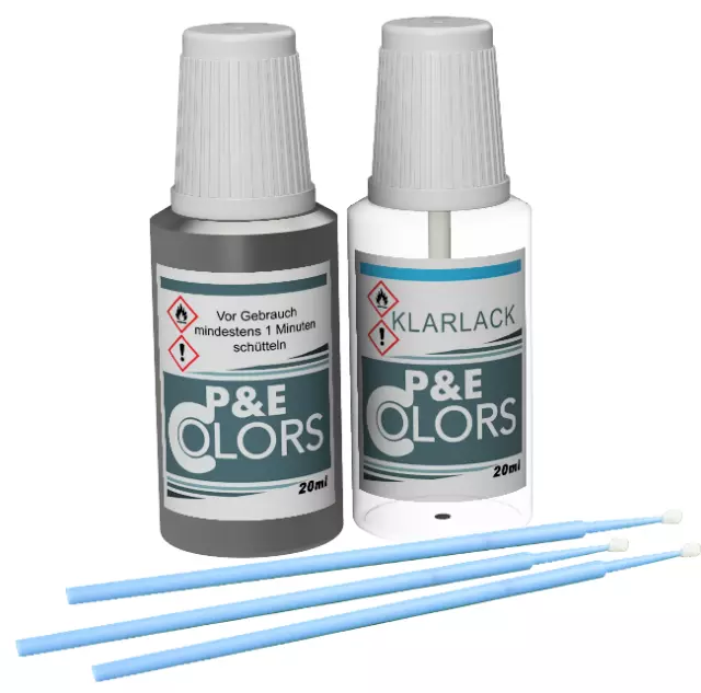 Lackstift-Set für MERCEDES 787 MOUNTAIN GRAU mit Klarlack 2x20ml inkl. Tupfer