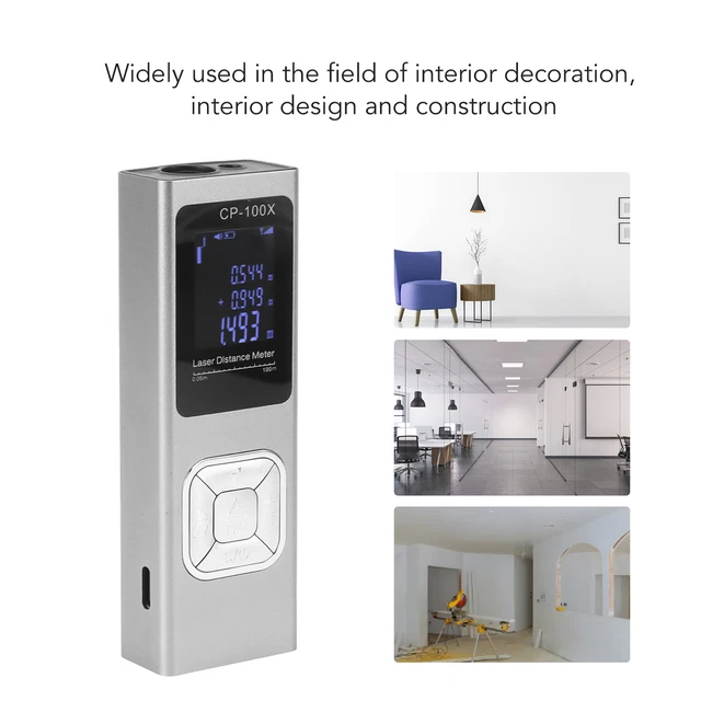 Laser Distance Meter Ultra Thin Rechargeable High Accuracy Mini Digital Lase