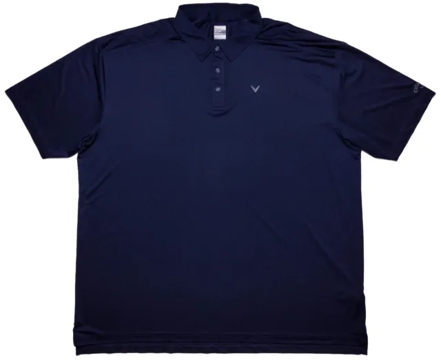 CALLAWAY Golf Short Sleeve Performance Polo Shirt Navy Blue 4XLT 4XL Tall