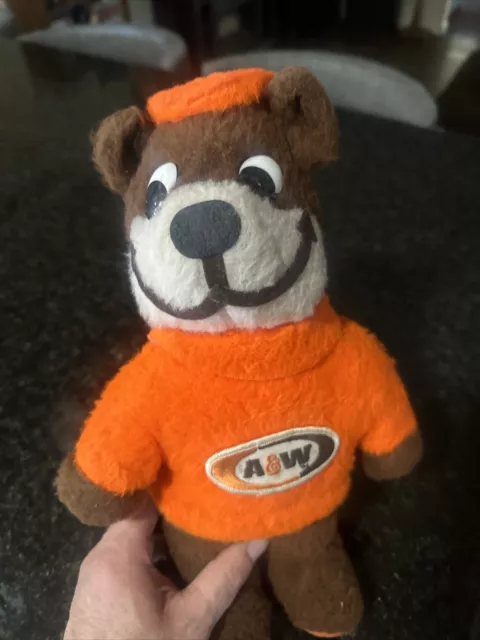 Vintage A&W Root Beer Stuffed Animal Plush Bear "Rooty" 14"