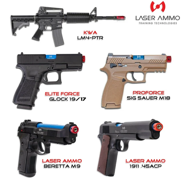 LASER AMMO LASER Training Weapon, Gas Blowback, Dry Fire Gun w