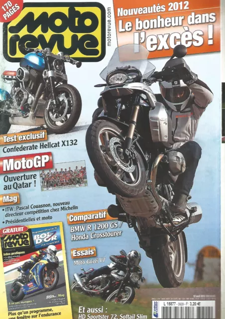 Moto Revue N°3929 Bmw R 1200 Gs Vs Honda Crosstourer / Moto Guzzi V7 / Qatar