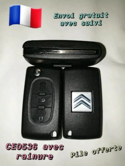 Boîtier de Coque Clé CITROEN C1/C2/C3/C4/C5/C8 Picasso/Bouton Phare CE0536 a r