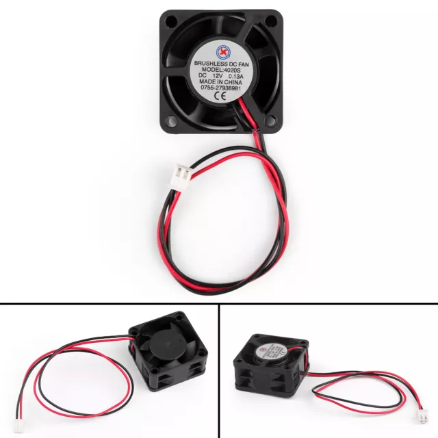 10x 40mm DC 12V Motor 2Pin 40x40x20mm Sleeve Cool Brushless Cooling Fan 4020S AU