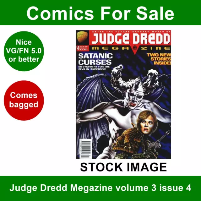 Judge Dredd Megazine volume 3 issue 4 comic - Nice VGFN - Sep 1995