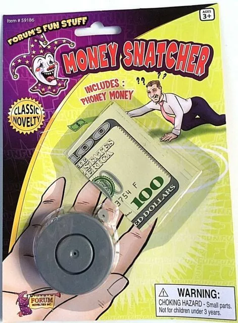 THE MONEY SNATCHER - Magic Trick GaG Prank Joke Novelty + Phoney Toy Money Bill