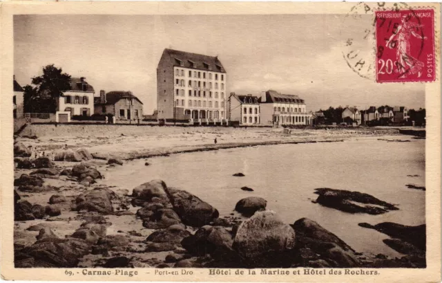 CPA CARNAC - Plage - Port-en-Dro - Hotel de la Marine et Hotel des... (205996)