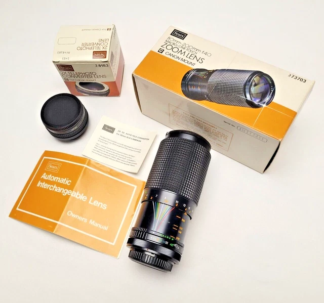 SEARS 80-200mm f4.0 Multi-Coated Zoom objektiv für Canon FD/FL Mount