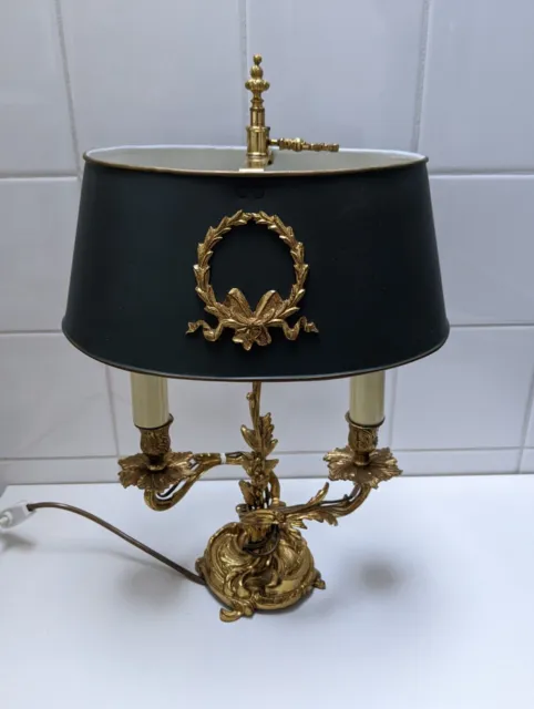 Antike Bouillotte Lampe Tischlampe Schreibtischlampe Louis XIV-XVI, französisch