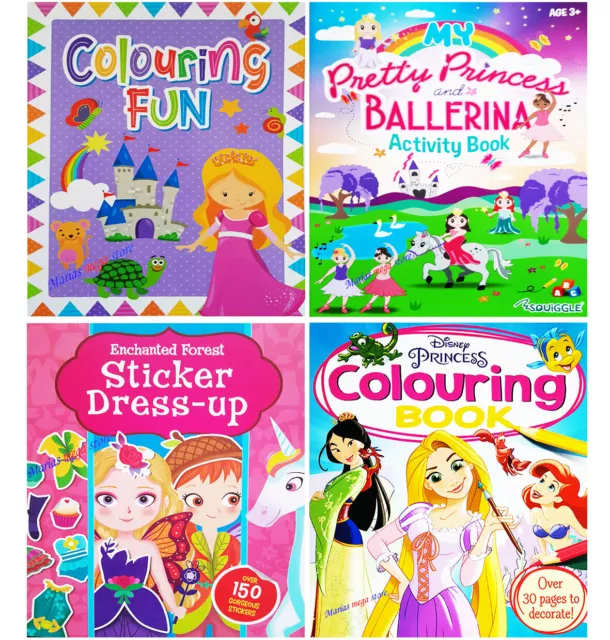 DISNEY Girls Colouring Books Kids Childrens Activity Book - Rapunzel - Princess