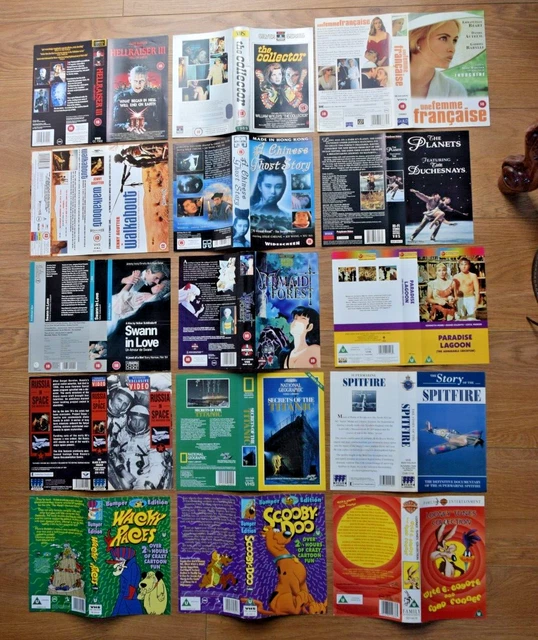 15x VHS THE COLLECTOR WALKABOUT A CHINESE GHOST STORY HELLRAISER 3 VIDEO insert