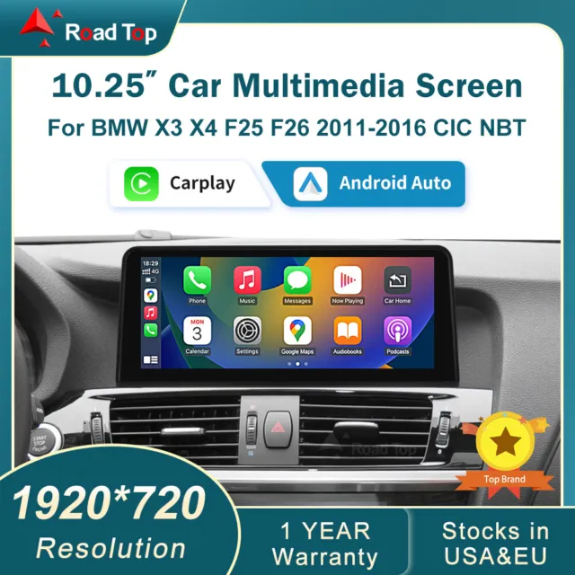 Wireless CarPlay Andriod Auto Linux Touch Screen für BMW X3 X4 F25 F26 2011-2016