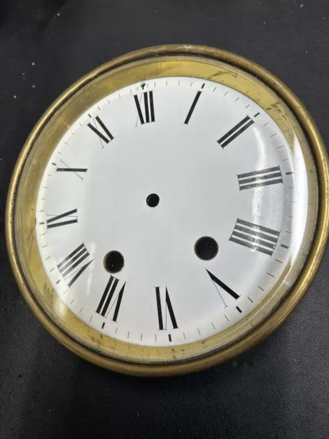 Large antique French Clock Enamelled Dial