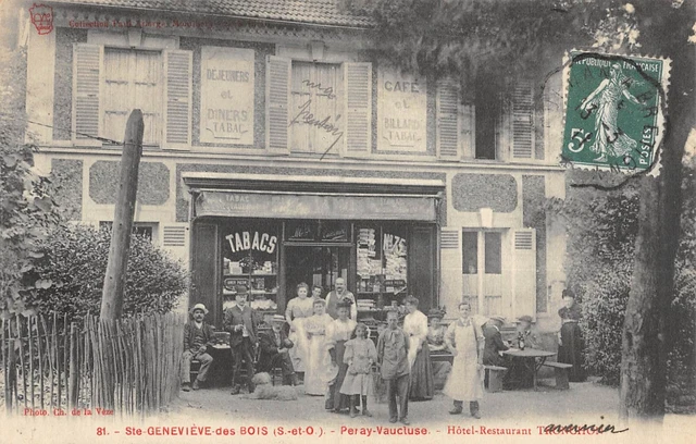Cpa 91 Sainte Genevieve Des Bois / Perray Vaucluse / Hotel Restaurant Tronchon