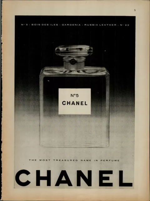 1956 CHANEL # 5 Perfume The Most Treasured Name in Perfume Vintage Print Ad  2420 $4.98 - PicClick