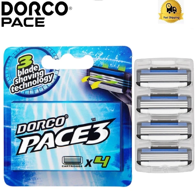 DORCO PACE 3 - 3 Blade Shaving Technology Refill 1 x Pack = 4 Cartridges